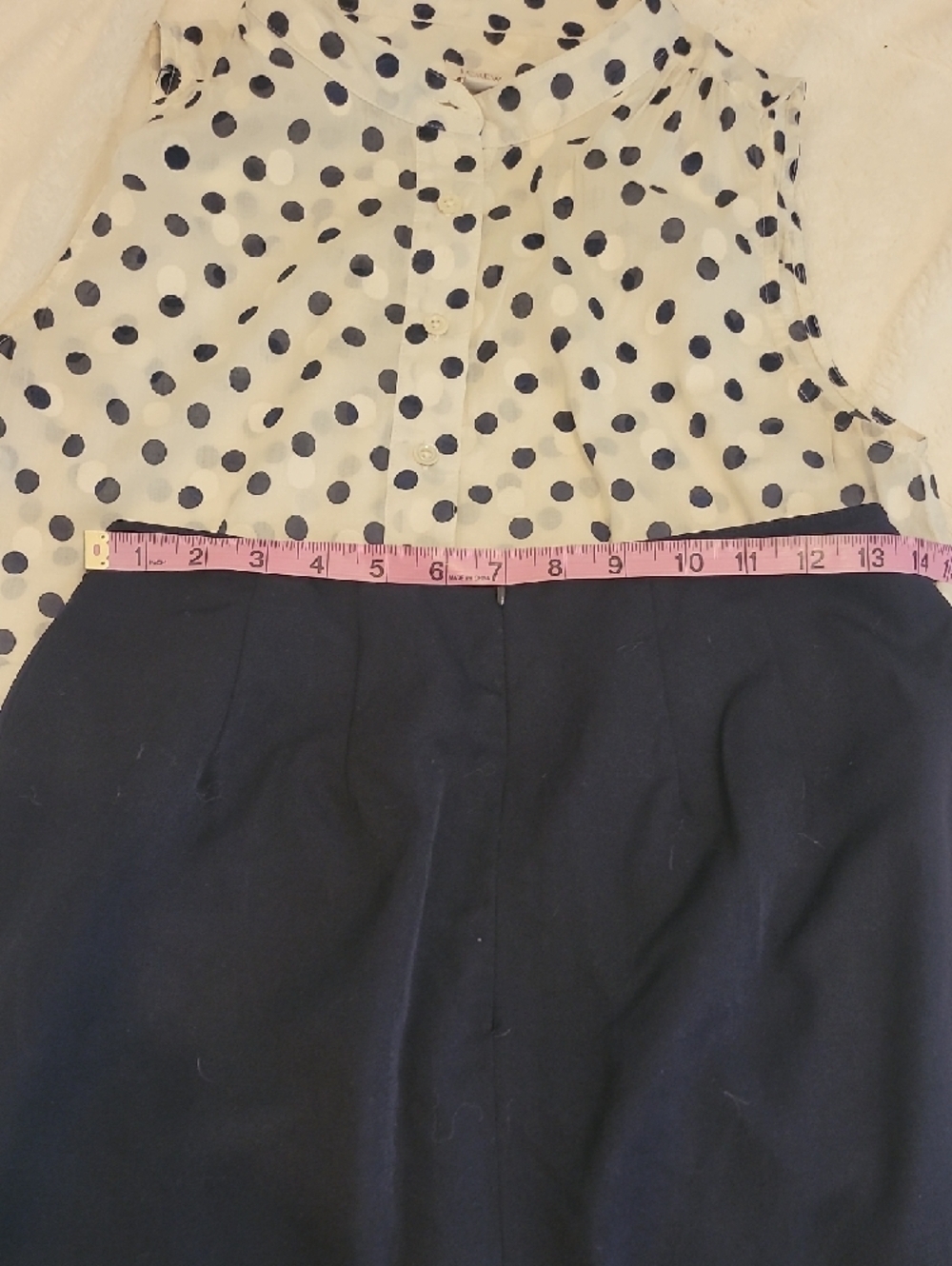 Liz Claiborne Navy Tailored Pencil Skirt - Picture 6 of 8